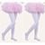 Kit 12 Meia Calça infantil Fio 40 Tradicional Ballet Jazz/branco/rosa